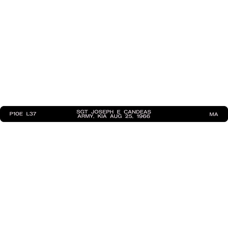 SGT Joseph E Candeas Honor Bracelet