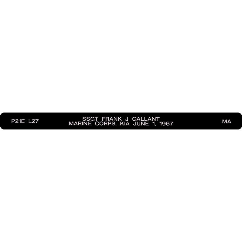 SSGT Frank J Gallant Honor Bracelet