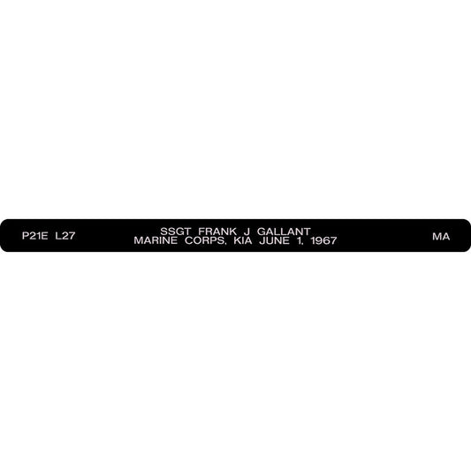 SSGT Frank J Gallant Honor Bracelet