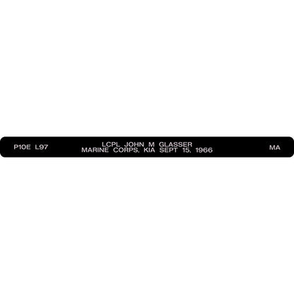 LCPL John M Glasser Honor Bracelet