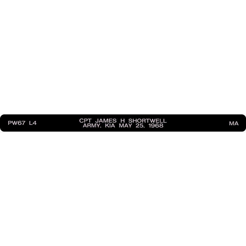 CPT James H Shortwell Honor Bracelet