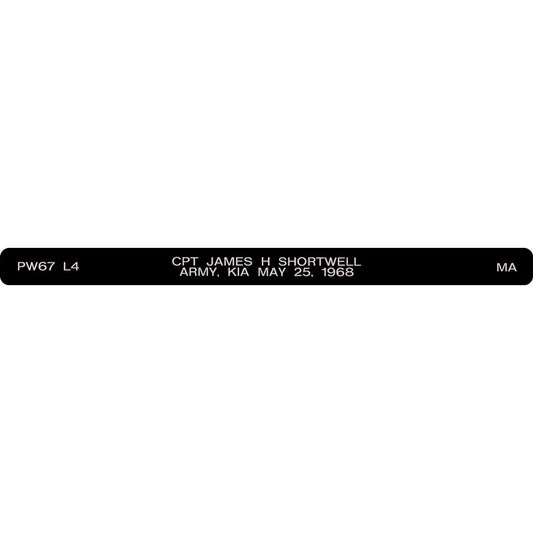 CPT James H Shortwell Memorial Bracelet