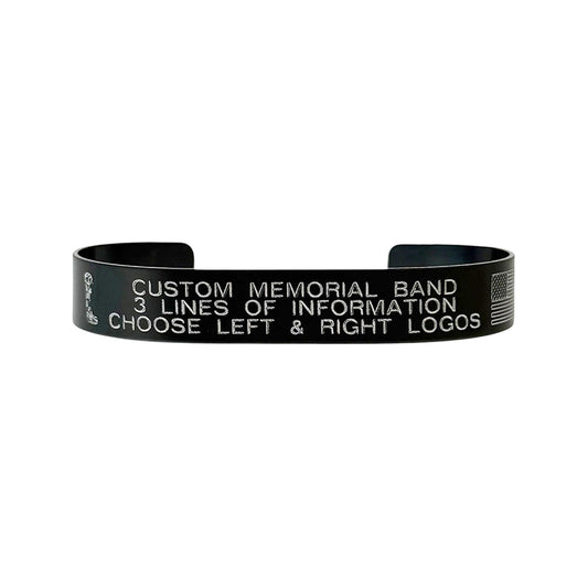 Custom Military Memorial Bracelet 1/2" | Personalized 3-Line Engraved Bracelet
