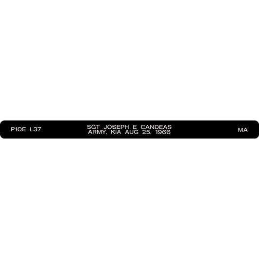 SGT Joseph E Candeas Memorial Bracelet